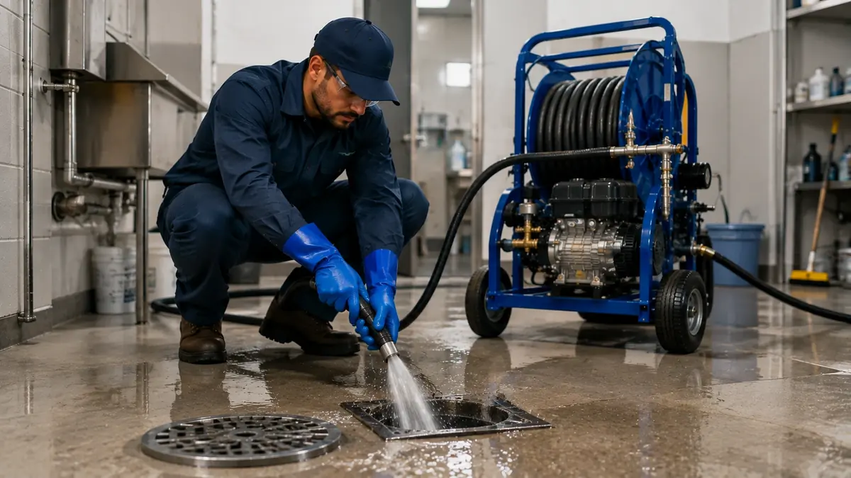 Floor Drain Hydro Jet Cleaning in Chico