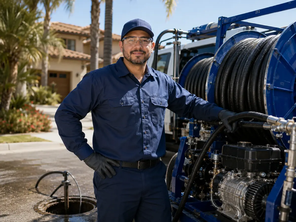 Hydro jet sewer cleaning in Chico